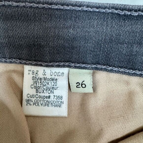 Rag & Bone The Skinny Jeans Gray Buxton Wash Stretch Women's Size 26 - Picture 4 of 7